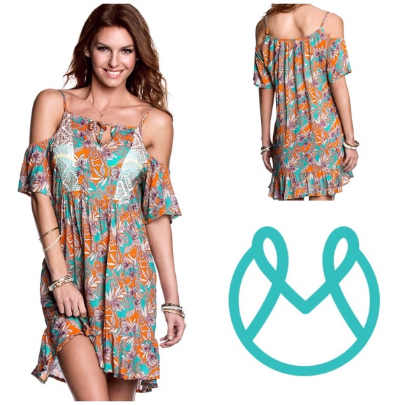 cold shoulder swim dress